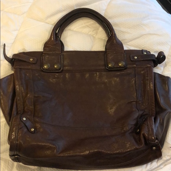 Chloe brown leather top handle tote briefcase bag - Picture 4 of 8